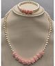 Little Blossom Star Beaded Necklace With Coordinating Bracelet - Pink
