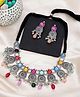 YouBella Jewellery Oxidised Silver Necklace Jewellery Set for Girls and Women 100 g
