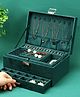 YouBella Jewellery Organiser Portable Storage Box Case with Dividers Container for Rings Earrings Necklace - Green