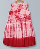 Kiddopanti Sleeveless Tie Dyed Effect Washed Dress - Pink & White
