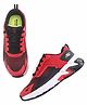 Skechers Elite Sport Tread Casual Lace Up Solid Shoes- Red & Black