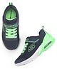 Skechers Microspec Max Gorvix Velcro Closure Casual Shoes - Navy Blue & Lime
