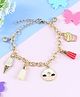 Asthetika Ice Cream Donut & Cupcake Charm Chain Bracelet - Pink