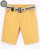 RUFF Cotton Knit Knee Length Jamaican Air Force With Belt - Yellow
