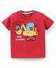 Babyhug Cotton Half Sleeves T-Shirt Dino Print- Red