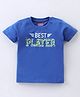 Babyhug Cotton Knit Half Sleeves T-Shirt Text Print - Blue