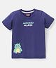 Babyhug Cotton Jersey Knit Half Sleeves T-Shirt Dino Print - Navy Blue