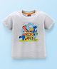 Babyhug Cotton Half Sleeves T-Shirt with Dino Print - White