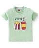 Babyhug Cotton Half Sleeves T-Shirt Popcorn Print- Light Green