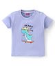 Babyhug Cotton Half Sleeves T-Shirt Dino Print- Blue