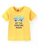 Babyhug Cotton Half Sleeves T-Shirt Jeep Print - Yellow