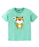 Babyhug Half Sleeves Cotton Jersey Tiger Printed T- Shirt - Green