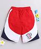 Nottie Planet Sports Theme Soccer Placement Printed Colour Blocked Shorts - Red