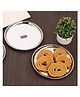 HAZEL Stainless Steel Snacks Plate with Mirror Finish for Kids Serving Set of 2 - Silver
