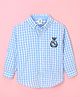 ToffyHouse 100% Cotton Woven Full Sleeves Checked Shirt - Blue