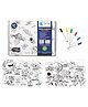 Pepplay Doodle Placemats Space Series - Multicolour