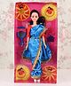 Funskool My Mia Doll with Black Hair in Traditional Blue Indian Sari - Height 29.5 cm (Colour May Vary)