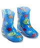 Cute Walk by Babyhug Smiling Frog Print Gumboots - Blue