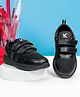 KazarMax Solid Velcro Closure School Shoes - Black