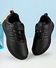 KazarMax Solid Velcro Closure School Shoes - Black
