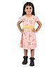 3PIN Short Sleeves All Over Vintage Floral Printed Fit & Flare Dress - Pink