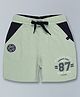 3PIN Text & 87 Printed Shorts - Cameo Green