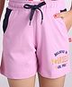 3PIN Girls Believe In Yourself Glitter Printed Cotton Shorts - Pink