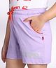 3PIN Flower Placement Printed Shorts - Lavender