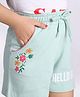 3PIN Flower Placement Printed Shorts - Cameo Green