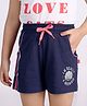 3PIN I Am Really A Mermaid Oyster Shells Placement Printed Shorts - Navy Blue
