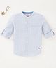 Ed-a-Mamma Sustainable Cotton Full Sleeves Striped Shirt - Light Blue
