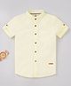 Ed-a-Mamma Sustainable Cotton Half Sleeves Solid Colour Shirt - Yellow