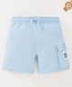 Ed-a-Mamma Sustainable Cotton Organic Knee Length Shorts - Light Blue