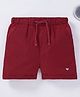 Ed-a-Mamma Cotton Sustainable Knee Length Shorts Solid Colour - Red