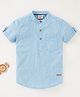 Ed-a-Mamma Sustainable Cotton Half Sleeves Shirt - Blue