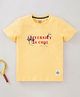 Ed-a-Mamma Sustainable Cotton Half Sleeves T-Shirt Text Printed - Yellow