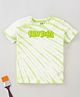 Ed-a-Mamma Sustainable Cotton Half Sleeves T-Shirt Text Print - Light Green