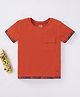 Ed-a-Mamma Half Sleeves Cotton Sustainable Solid T-Shirt - Red
