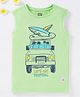 Ed-a-Mamma Sustainable Cotton Sleeveless Beach Van Print T-Shirt - Green
