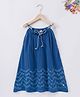 Ed-a-Mamma Sleeveless Sustainable Cotton Hem Frock with Chevron Printed - Blue