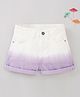 Ed-a-Mamma Sustainable Cotton Ombre Turn Up Mid Thigh Length Shorts - Lilac