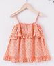 Ed-a-Mamma Cotton Sustainable Sleeveless Tiered Top Floral Print - Peach