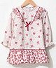 LC Waikiki Full Sleeves Floral Printed Dress - Red