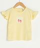 LC Waikiki Short Frill Sleeves Feeling Good Ribbed Top - Yellow