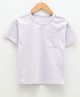 LC Waikiki Half Sleeves Solid Pocket Detail Tee - Dull Lilac