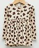 LC Waikiki Full Sleeves Leopard Skin Printed Dress - Beige