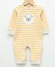LC Waikiki Full Sleeves Rugby Striped & Baby Sheep Design Detailed Romper - Yellow