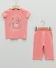LC Waikiki Short Sleeves Duck Printed Tee & Short Pajama - Pink