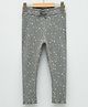 LC Waikiki Seamless Heart Printed Ribbed Leggings - Grey
