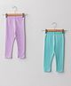 LC Waikiki Pack Of 2 Solid & Polka Dot Printed Leggings - Blue &: Lilac